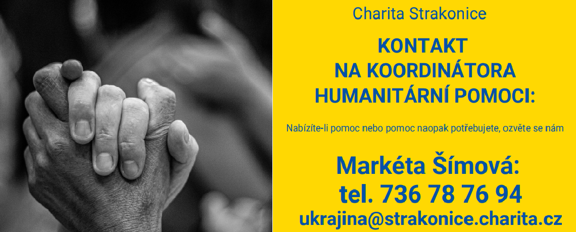 Charita Strakonice – kontakt na koordinátora pomoci