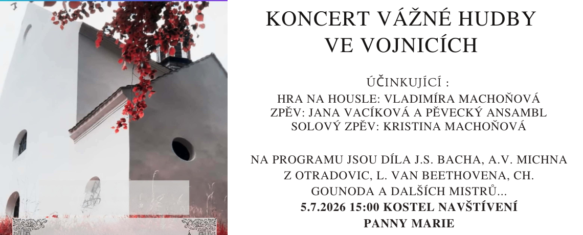 Koncert vážné hudby ve Vojnicích
